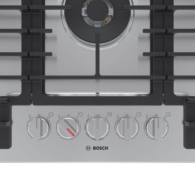 Bosch 800 Series 36in Gas Cooktop 5Burner Stainless Steel