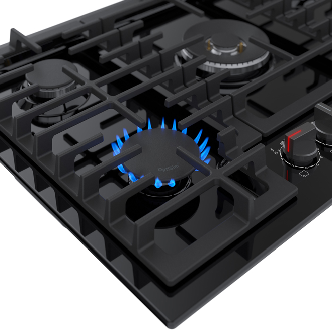 Bosch 800 Series 30 in Gas Cooktop 5 Burner Black Porcelain