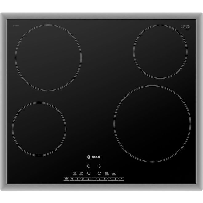 Bosch Electric Cooktop 24-in - 4 Elements - Black