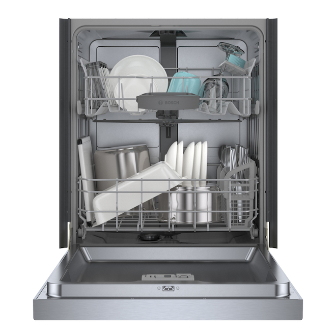 Bosch 100+ Series Stainless Steel BuiltIn Dishwasher SHE4AEM5N Réno