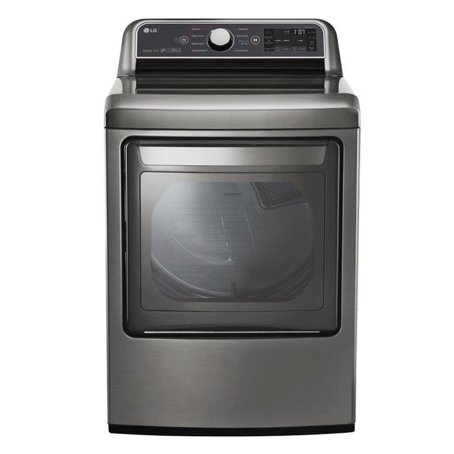 LG 7.3-cu ft Stainless Steel Electric Dryer with TurboSteam