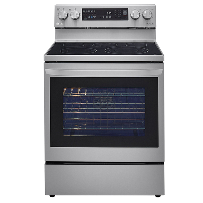 LG Electric Range with Air Fry InstaView Technology - 5 Elements - 6.3-cu ft - 30-in - Stainless Steel