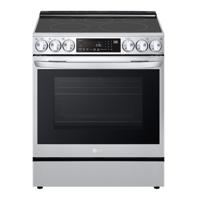 LG InstaView ThinQ 6.3 cu ft Stainless Steel Electric Range with AirFry