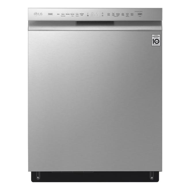Lave-vaisselle à 3 paniers LG commandes frontales systèmes QuadWash et Dynamic Dry acier inoxydable