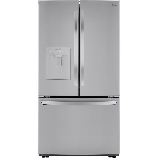 LG 36-in Bottom Freezer Refrigerator - 29 cu. ft. - Stainless Steel - Energy Star Certified