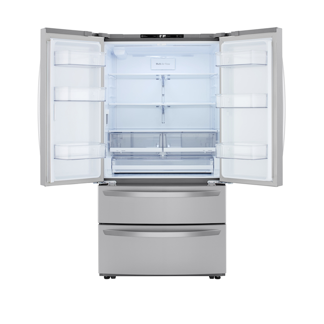 LG 36in French Door CounterDepth Refrigerator 22.7cu. ft. Stainless Steel Water