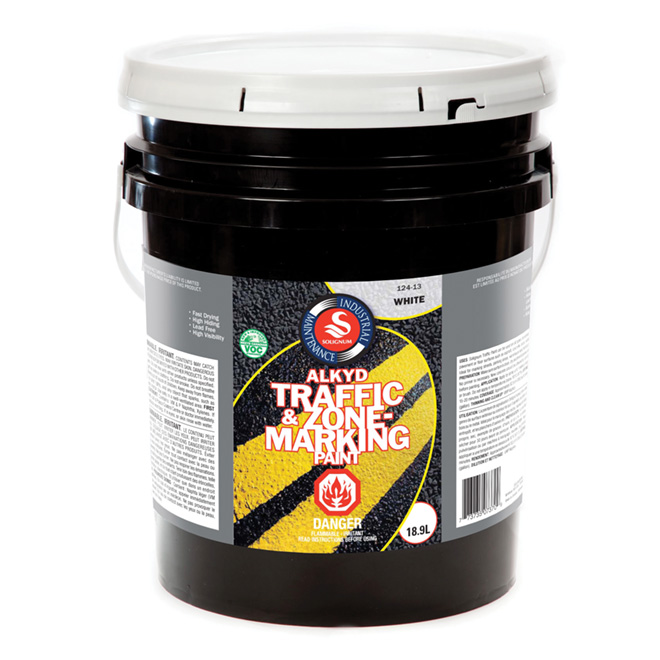 Solignum Alkyd Traffic and Zone Marking Paint - 18.9 L - White