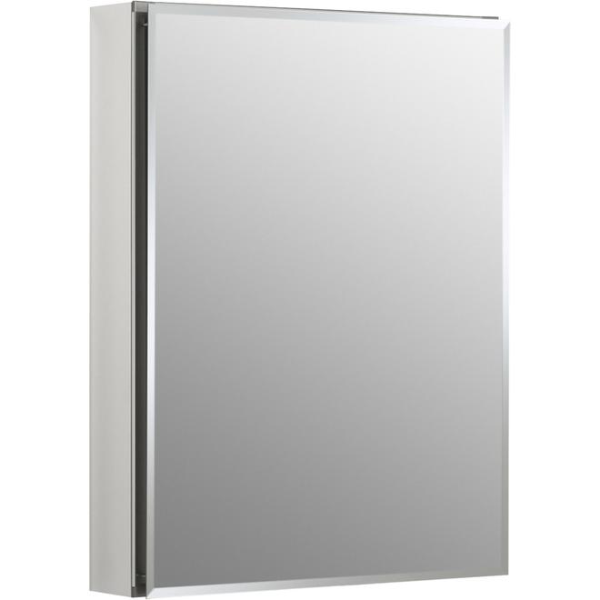 Pharmacie en aluminium avec porte miroir par Kohler de 20 po x 26 po x 4.8 po