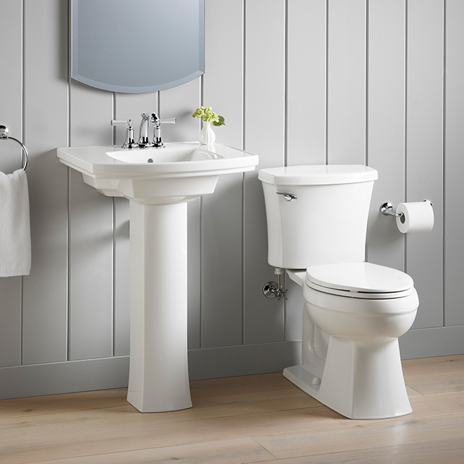 KOHLER Elliston Elongated-Front 2-Piece Toilet - 4.85 L - White K-12767