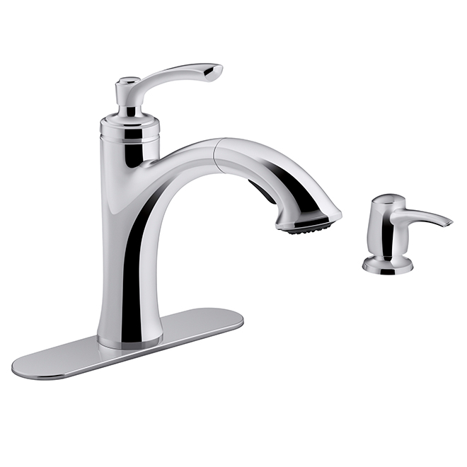 Kohler Elliston Single Lever Kitchen Faucet Chrome R16399 Sd Cp Reno Depot