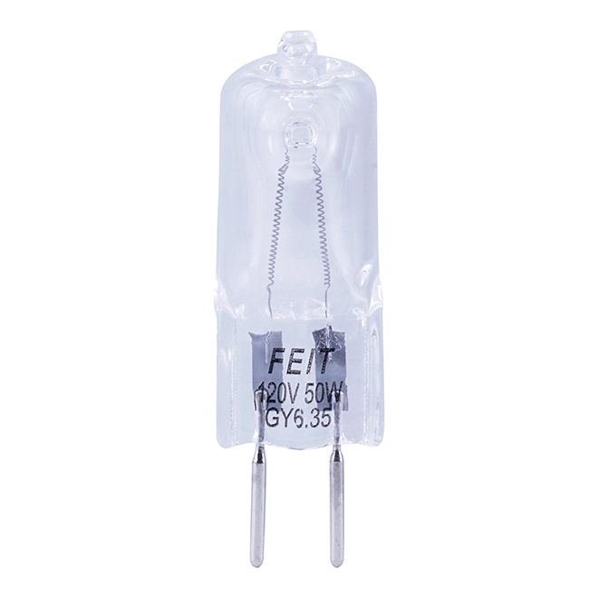 Ampoule halogène de Feit Electric, blanc brillant, intensité réglable,  culot T4 G6,35, 120 V, 50 W