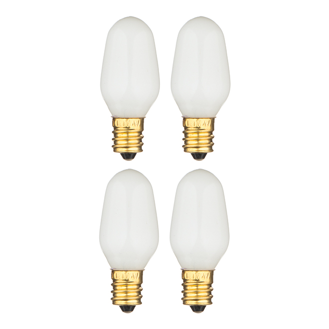 Ampoule DEL pour veilleuse, C7, E12, 1 W, blanc, paquet de 2