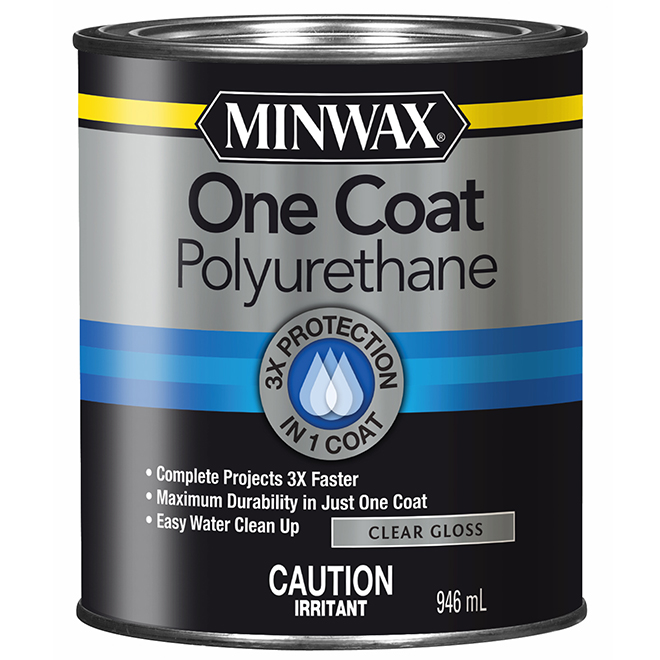MINWAX One Coat Polyurethane Finish 946 mL Clear Gloss CM3561000