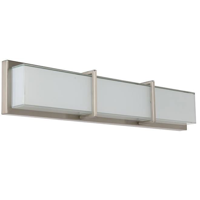 allen + roth Brighton Brushed Nickel Modern and Contemporary LED Vanity Light Bar