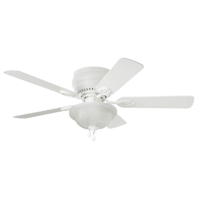 Harbor Breeze Mayfield 44-in White Ceiling Fan with LED Lights (5-Blade ...