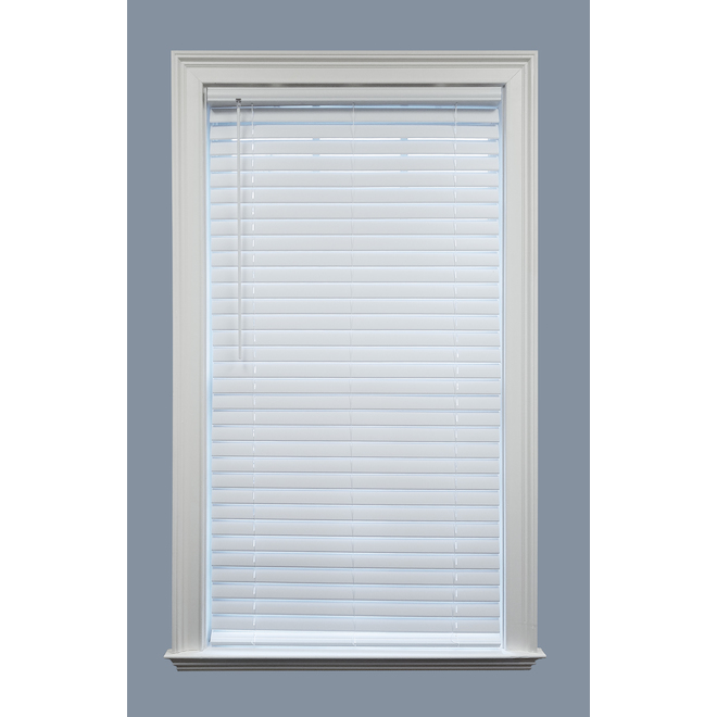 Project Source Privacy 2-in Darkening Horizontal Blind 34-in x 64-in White