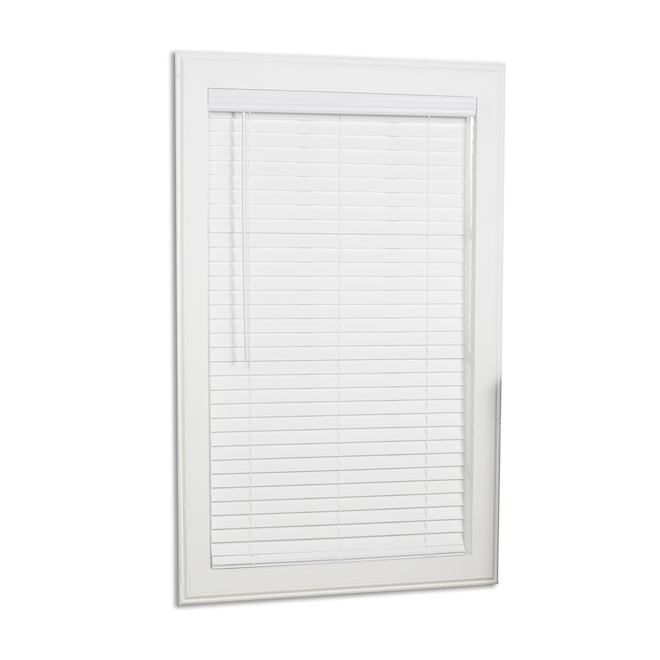 allen + roth Faux Wood Blind 34-in x 64-in x 2-In Cordless White