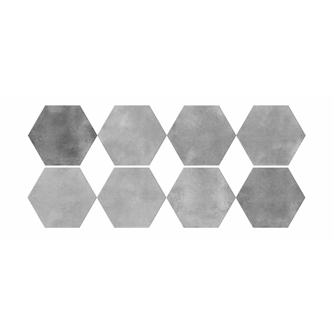 Moroccan Hexagon Porcelain Tiles 10 X 12 16 Box Silver Moroccan Hexagon Porcelain Tiles 10 X 12 16 Box Silver 670911 Réno Dépôt