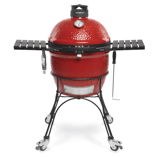 Kamado Joe Classic II Charcoal Grill with Side Shelves - Ceramic - 18-in - 256-sq. in. - Red
