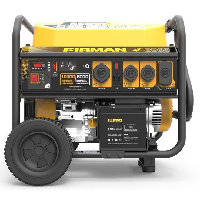 Firman 10000W/8000W 6-Outlets Gas Portable Generator