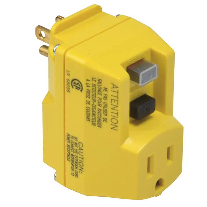 Single Outlet Portable GFCI Adapter - 1800 W - 15 A