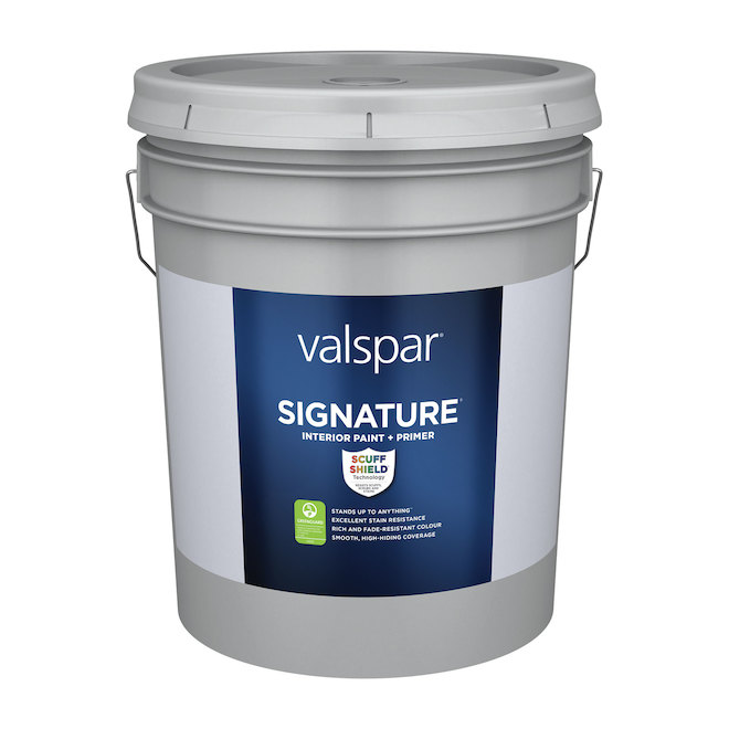 Valspar Signature 18.3-L Satin White A-Base Tintable Acrylic Interior Paint  and Primer