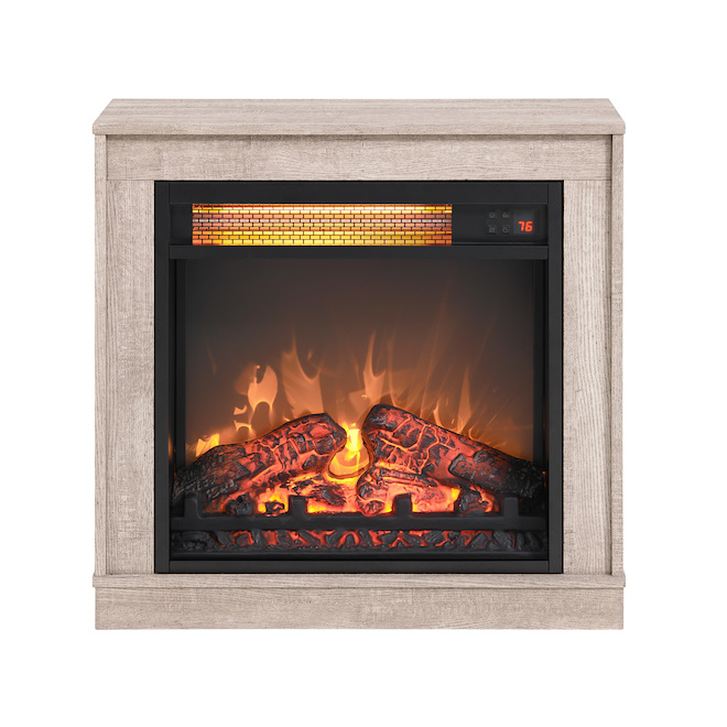 Style Selections Infrared Electric Fireplace with Barnwood Finish - 1500 W - 1000 sq. ft. - 23-in