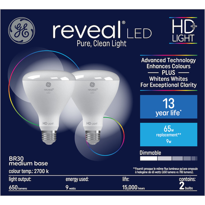 GE LIGHTING GE Reveal HD+ Colour-Enhancing 65W Replacement LED Indoor ...