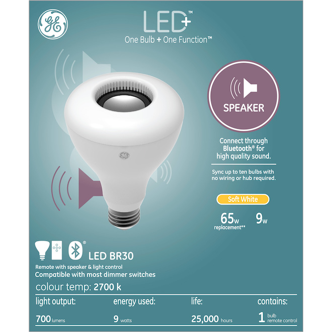 ge bluetooth speaker light