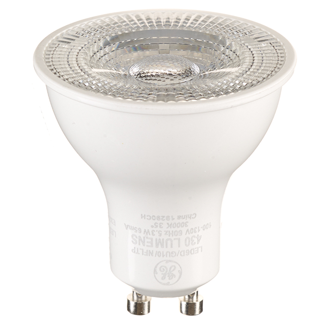 Ampoules DEL GE MR16 GU10, équivalent 50 W, blanc chaud, 12/pqt 93119824