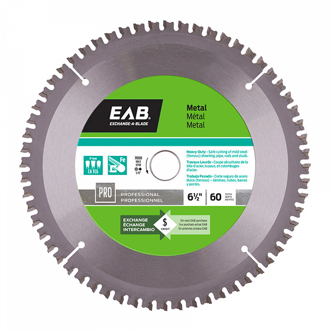 EXCHANGE-A-BLADE Lame de scie à coupe fine EAB, circulaire, carbure, pour  métal, 60 dents 1017322