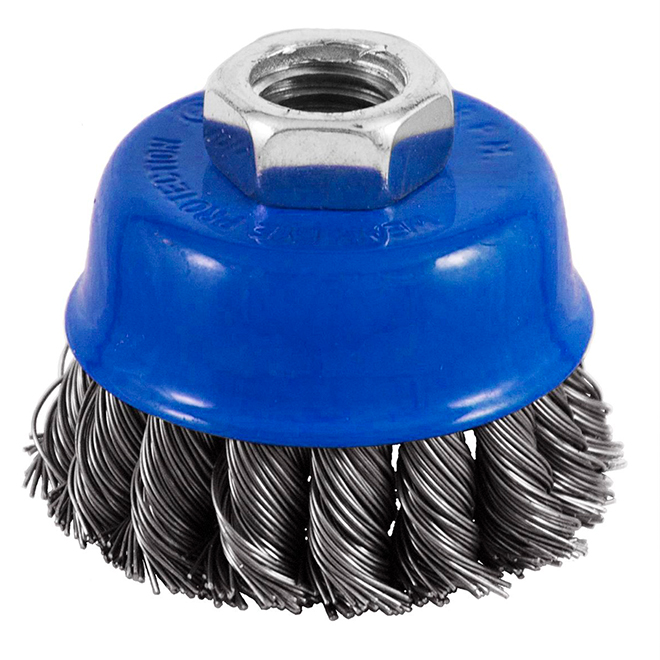 EXCHANGE A BLADE Knotted Wire Grinder Brush X Blue Stainless Steel