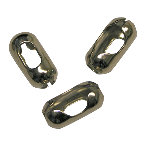 Ben-Mor Bead Chain Connectors - Nickel-Plated Steel - 8 per Pack 55031