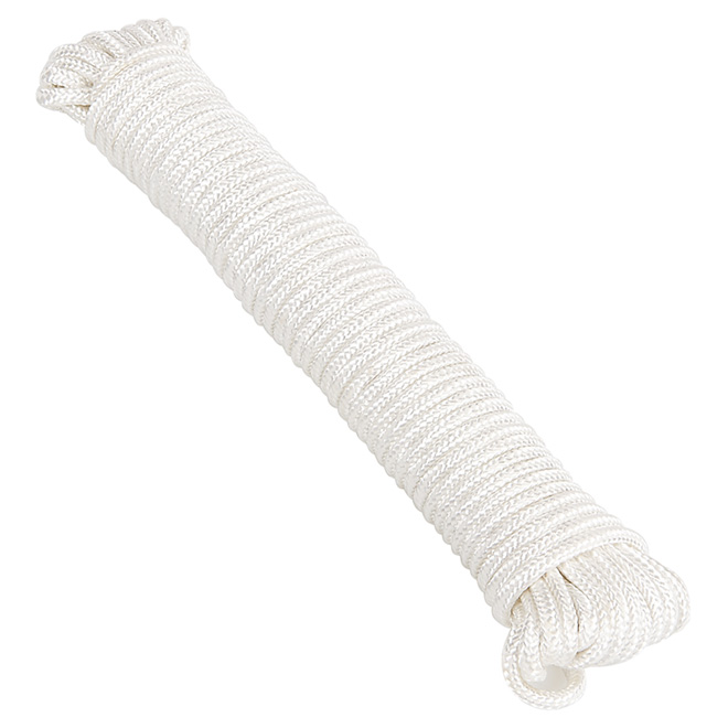 Ben-Mor Twisted Nylon Rope - 3 Strands - White - 50-ft x 1/2-in