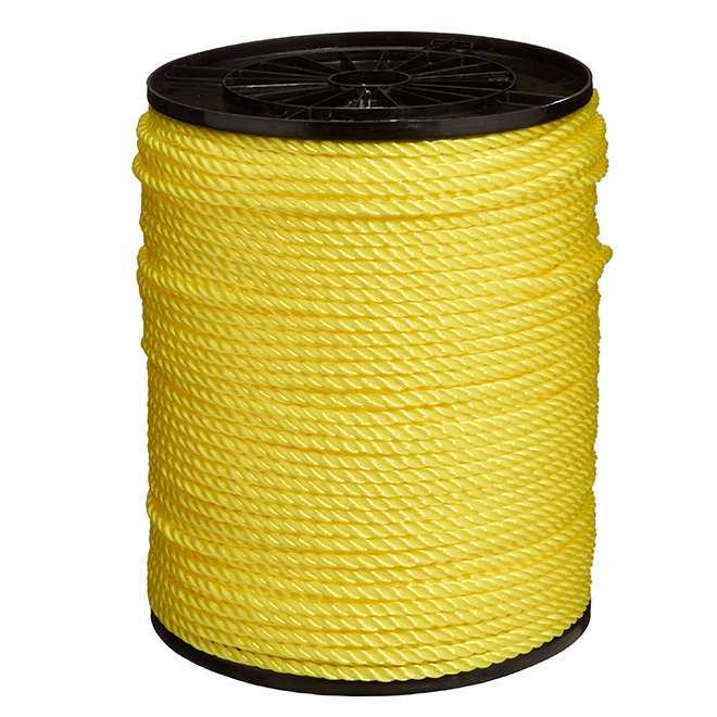 Ben-Mor Twisted Polypropylene Rope - 3 Strands - Yellow - 975-ft x 5/16-in  60196
