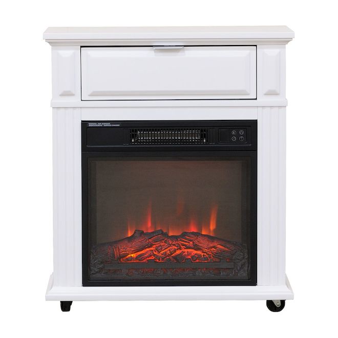 LANDON&CO White Electric Fireplace