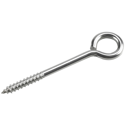 Onward Eye Screw with Lag Thread - Stainless Steel - 120-lb Working Load - 3 3/4-in x 3/16-in