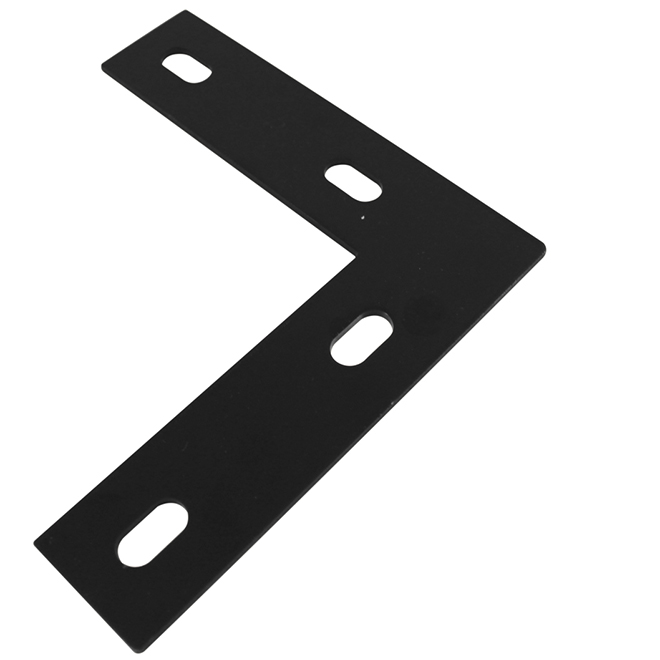 Onward Adjustable Flat Angle Corner Plate - 6-in L x 1 1/2-in W - Black - Steel