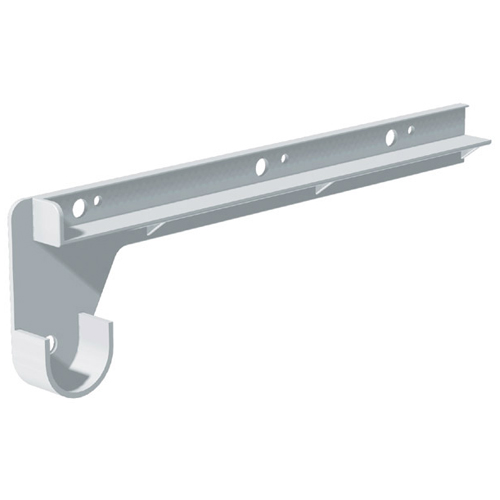 Vanguard Residential Shelf and Rod Supports - White - Plastic - 12-in D