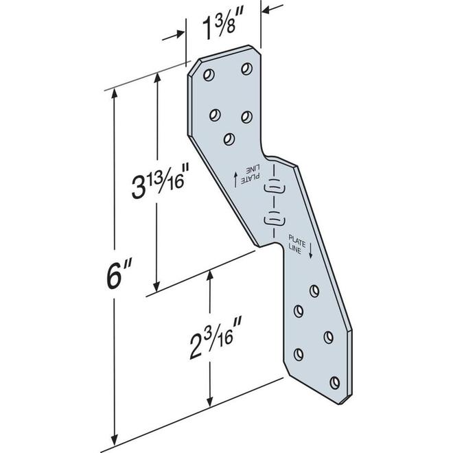 Simpson Strong-Tie Hurricane Tie - 18 Gauge - Zmax Finish - 6-in L H2 ...