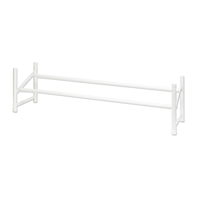 ClosetMaid Stack and Expand Shoe Rack - Epoxy-coated Steel - White - 9 5/8-in H x 42 1/2-in W x 9 1/2-in D