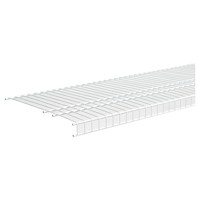 ClosetMaid SuperSlide Ventilated Wire Shelf - Vinyl Coated Steel - 4-ft L x 16-in D - White