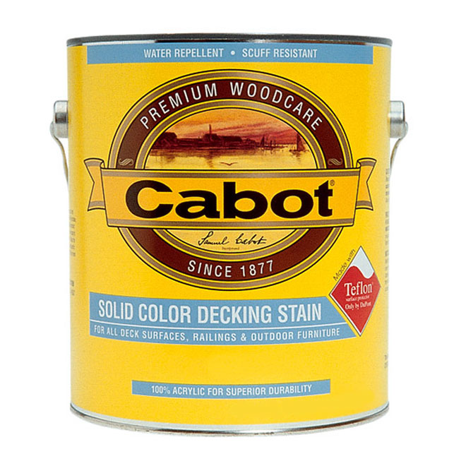 Cabot Deck Water-Based Stain - Solid - Deep Base - Satin - 3.55-L ...