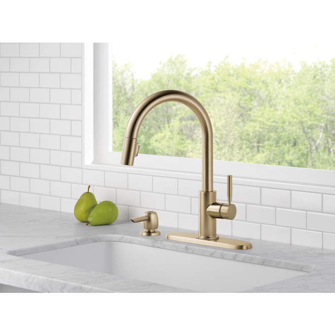 Delta Trask Single Handle Pull Down Champagne Bronze Kitchen