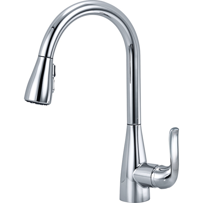 Delta 1-Handle Pull-Down Spray Kitchen Faucet - Chrome - 15-in