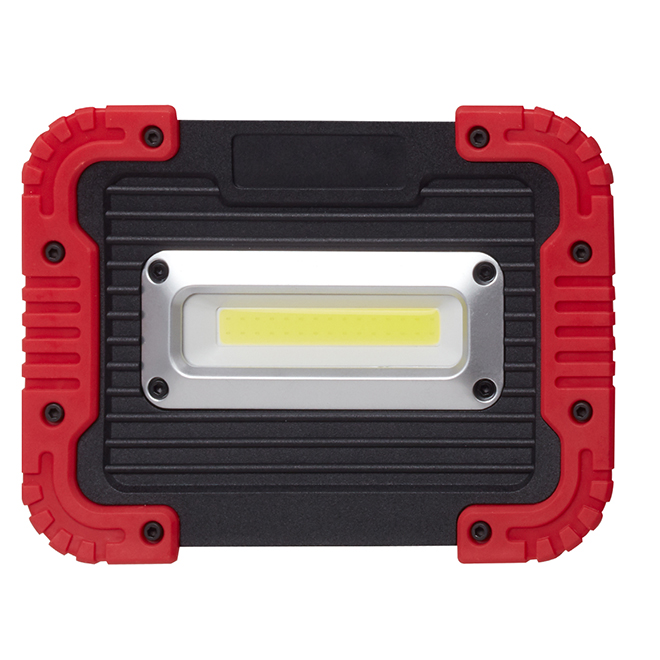 LED Work Lamp - 10 W - 450 Lumens - Black and Red