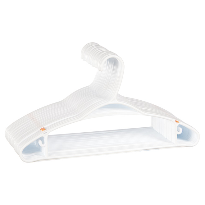 NEATFREAK White Plastic Hangers - Pack of 24 0350108X24W