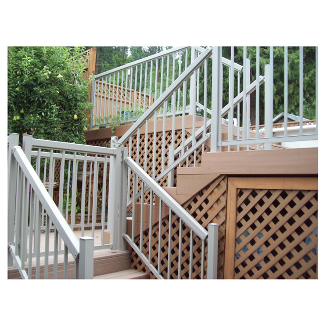 REGAL ALUMINUM Exterior Top and Bottom Railings 6' White TBR60W