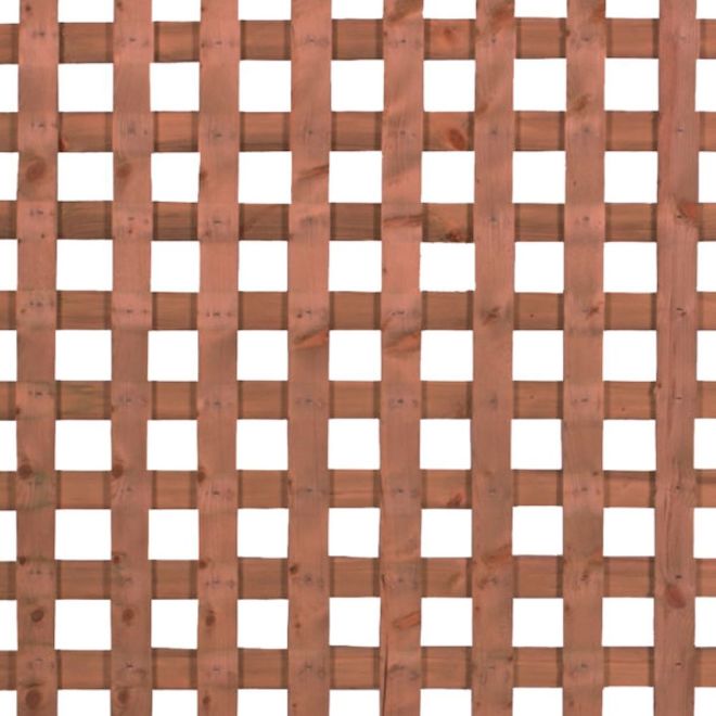 Suntrellis 4-ft x 8-ft Brown Square Wood Lattice with 1.75-in Openings