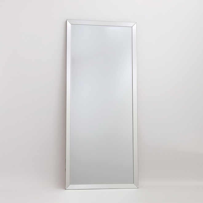 Miroir Vanity Series rectangulaire avec cadre en verre, 30 po x 70 po, clair